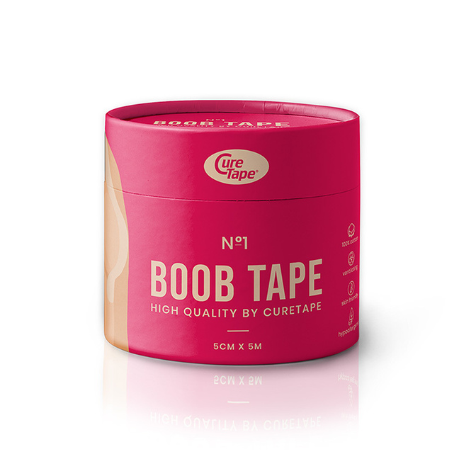 Boob Tape Cure Tape - bandă de modelare a bustului cu sfârcuri - bej (5cm x 5m)