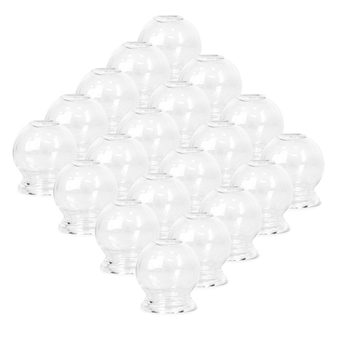 Set de ventuze din sticla pentru cupping cu foc Acus Med - 20 bucati