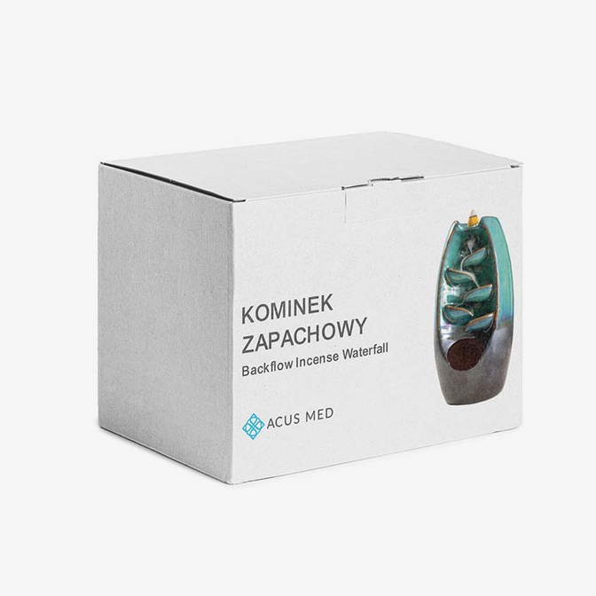 Lampa aromaterapeutică – tămâie Acus Med | Cascadă ceramică + fitile