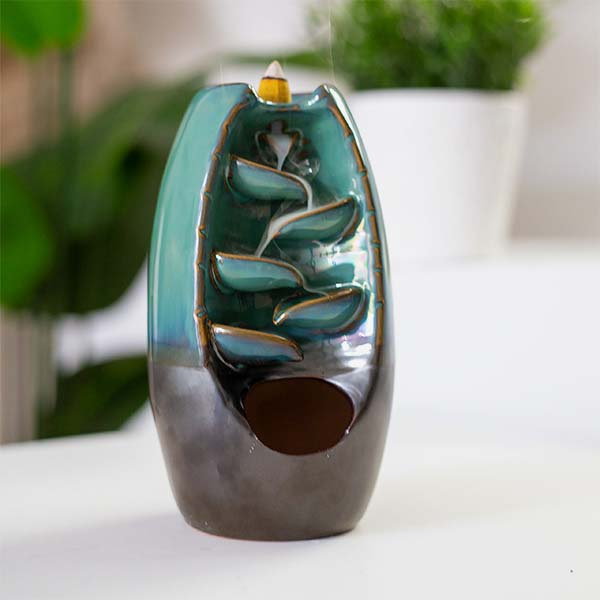 Lampa aromaterapeutică – tămâie Acus Med | Cascadă ceramică + fitile