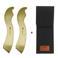 Set: 2 buc. Colturi lungi din alama + capac negru