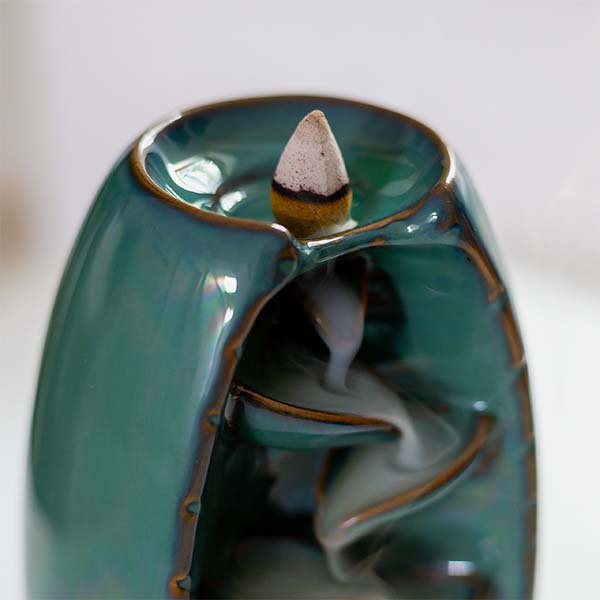 Lampa aromaterapeutică – tămâie Acus Med | Cascadă ceramică + fitile