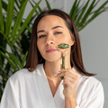Gua Sha Jade Roller | Rolă de masaj facial Acus Med - verde