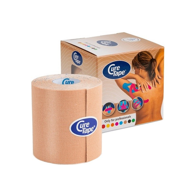 Cure Tape Classic - plasturi de bandă pentru bandă kinesiologică - bej (7,5 cm x 5 m)