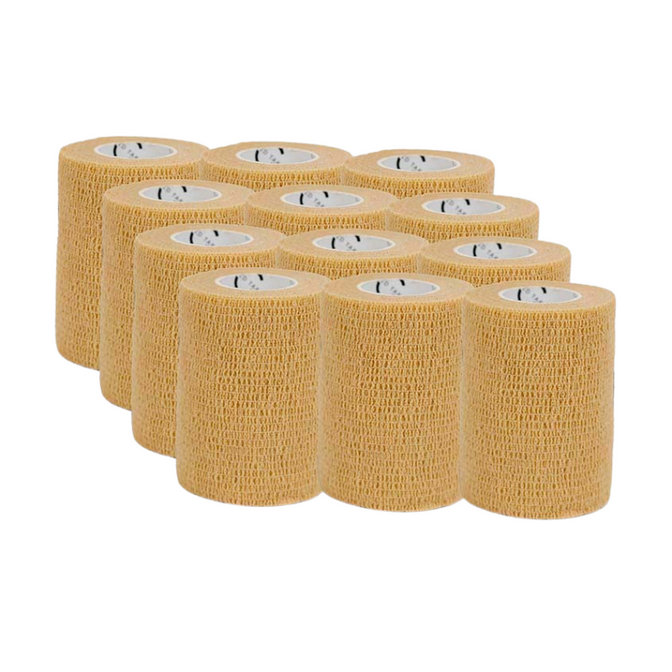 Set: 12 x Bandaj coeziv Gold Tape (7,5 cm x 4,5 m)