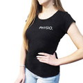 Tricou negru dama cu imprimeu Physio - Love, Sex and Physiotherapy