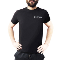 Tricou negru pentru bărbați cu imprimeu Physio - Love, Sex and Physiotherapy