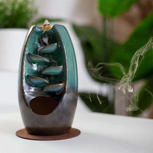 Lampa aromaterapeutică – tămâie Acus Med | Cascadă ceramică + fitile