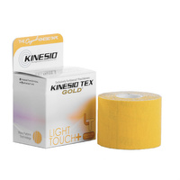 Kinesio Tex Gold Light Touch+ - plasturi de bandă tocită pentru bandă kinesiologică (5 cm x 5 m)