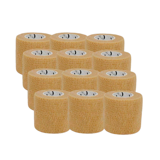 Set: 12 x Bandaj coeziv Gold Tape (5 cm x 4,5 m)