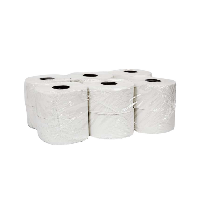 Hârtie igienică Jumbo – 2 straturi, 500 foi – 12 role