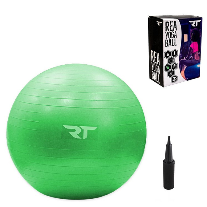 Minge de reabilitare Rea Tape Yoga Ball cu pompă, 75 cm