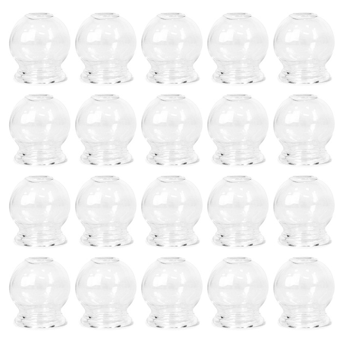 Set de ventuze din sticla pentru cupping cu foc Acus Med - 20 bucati